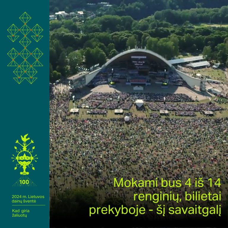 Mokami bus keturi iš 14-os Dainų šventės renginių, prekyba bilietais prasidės savaitgalį