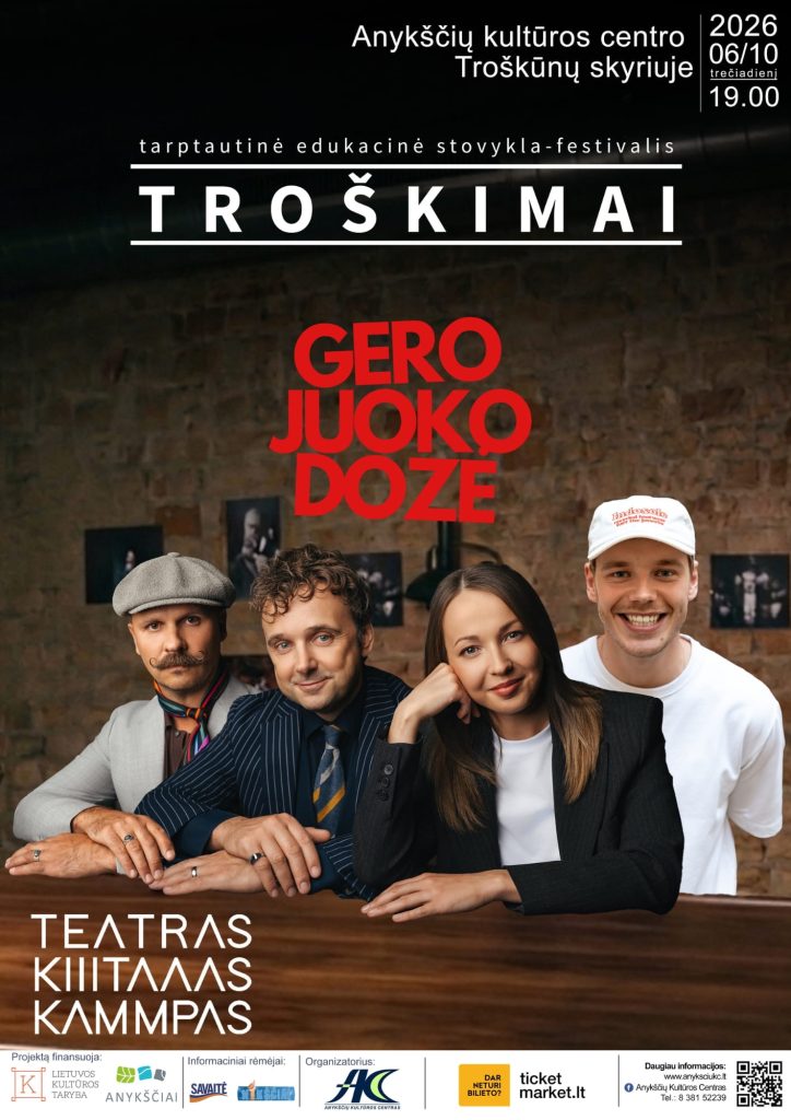 TARPTAUTINĖ EDUKACINĖ STOVYKLA–FESTIVALIS „TROŠKIMAI“| Teatro ,,Kitas kampas” improvizacijų šou ,,Gero juoko dozė“